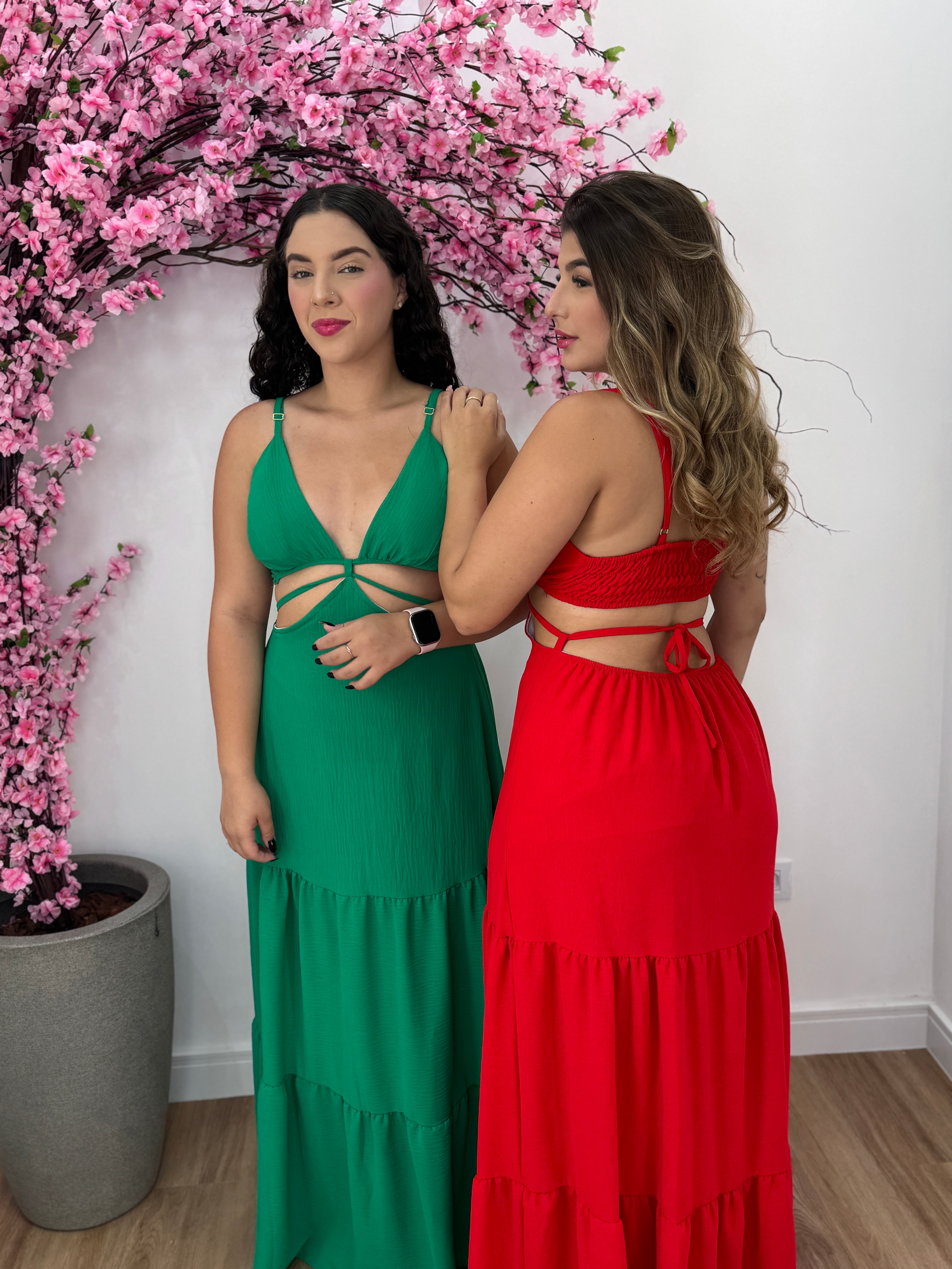 Vestido Jasmim - Vermelho