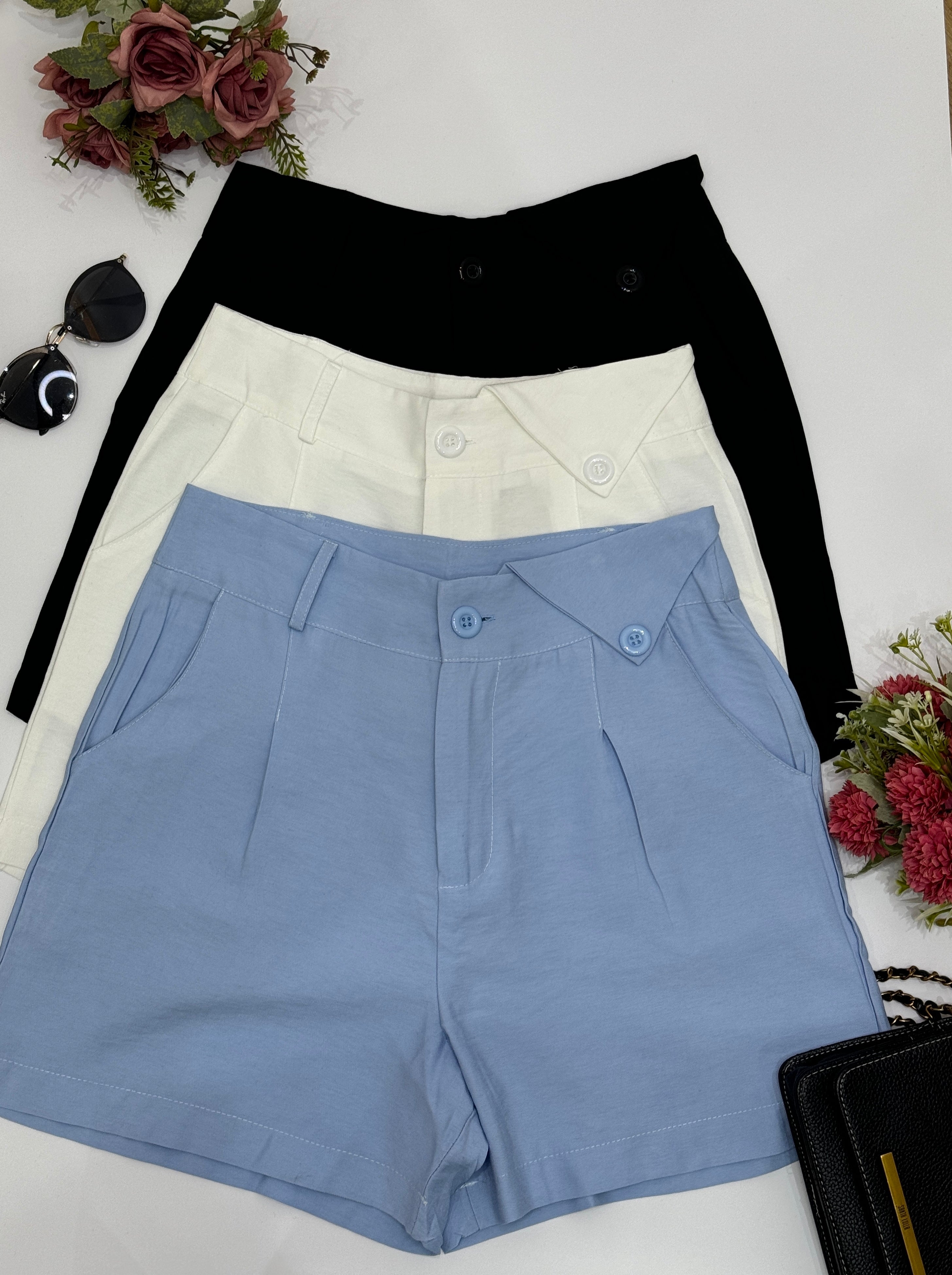 Shorts Lara - Azul Bebê