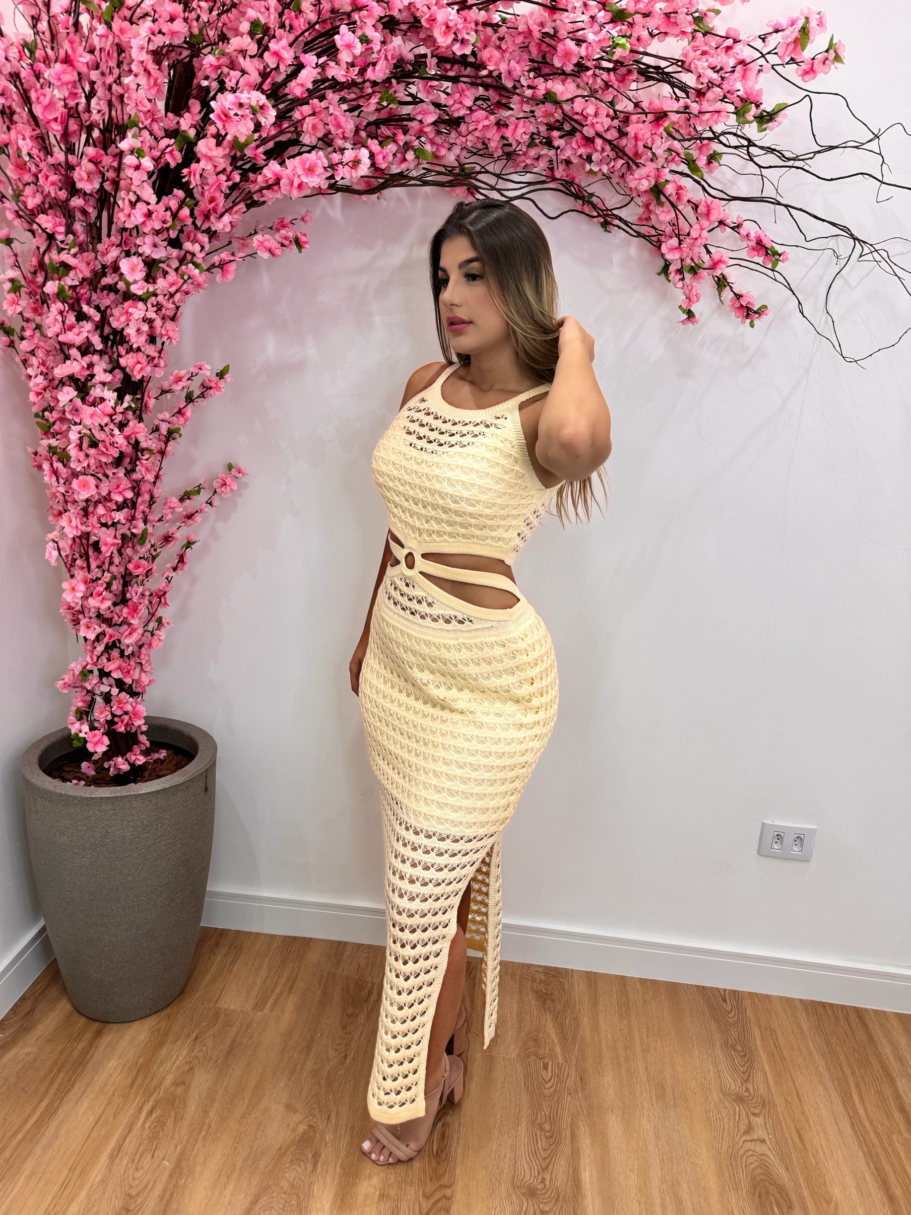 Vestido Bya Tricot - Amarelo Manteiga