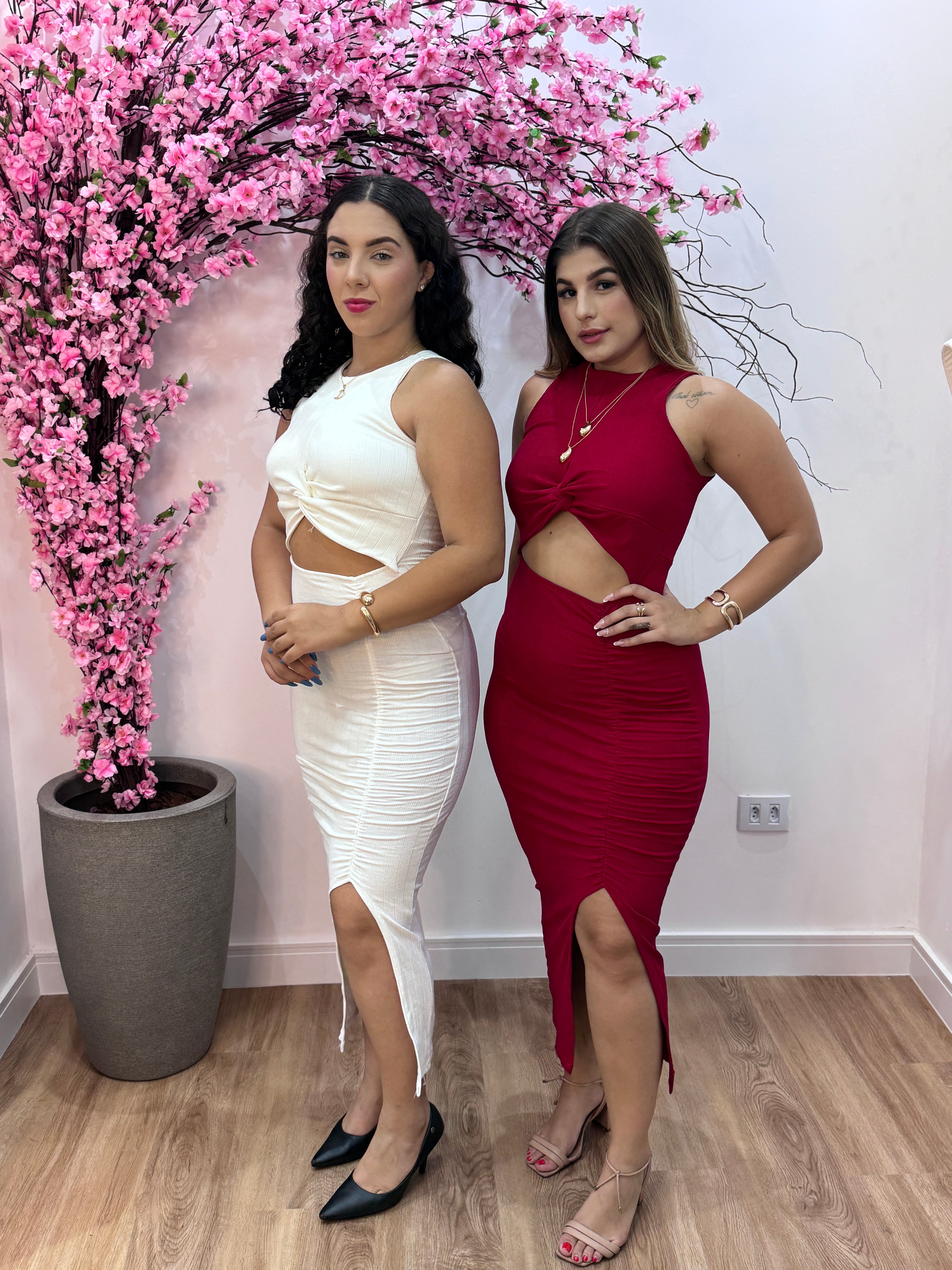 Vestido Midi Laura - Branco