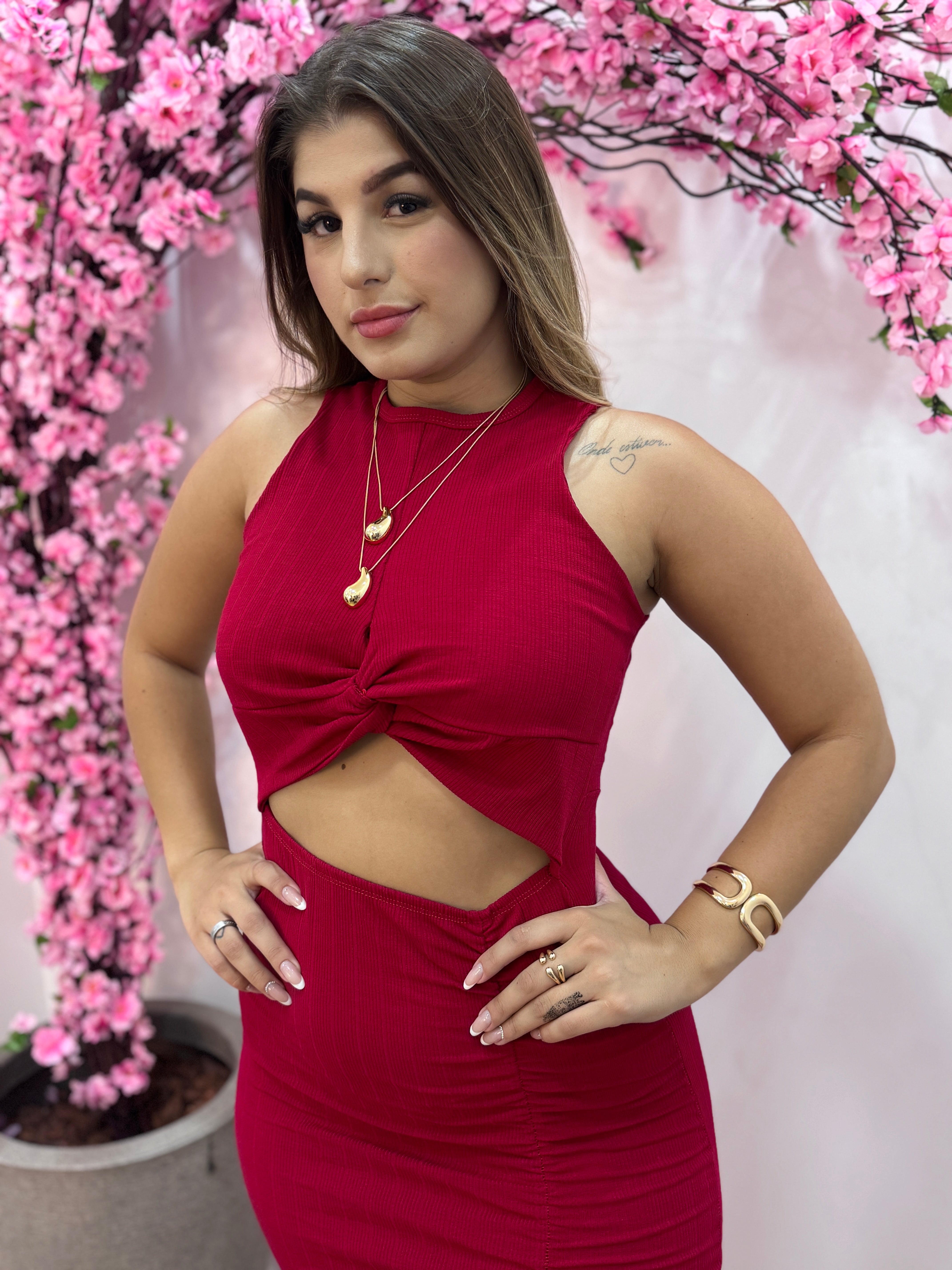 Vestido Midi Laura - Vermelho
