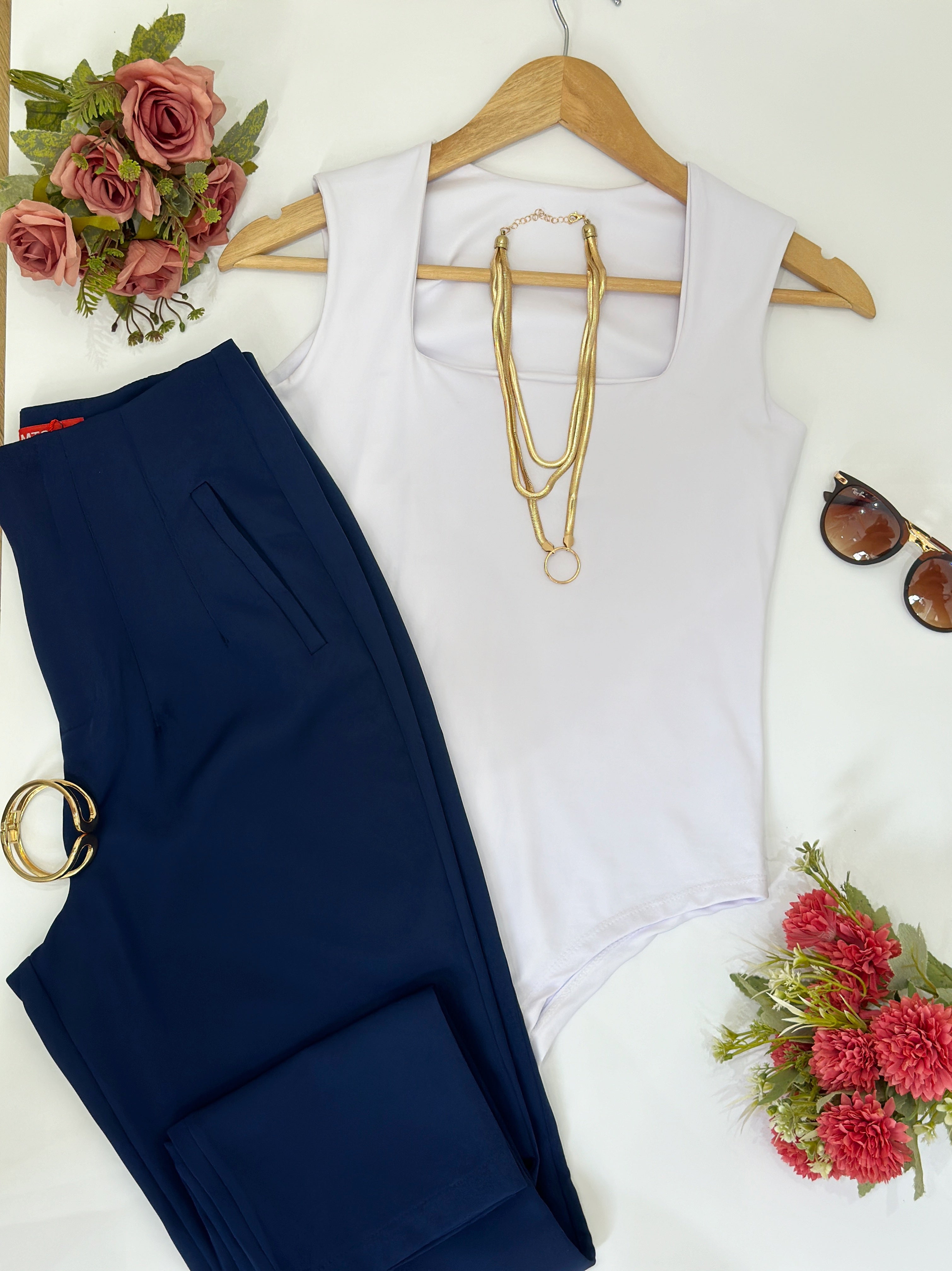 Calça Alfaiataria Zara - Azul