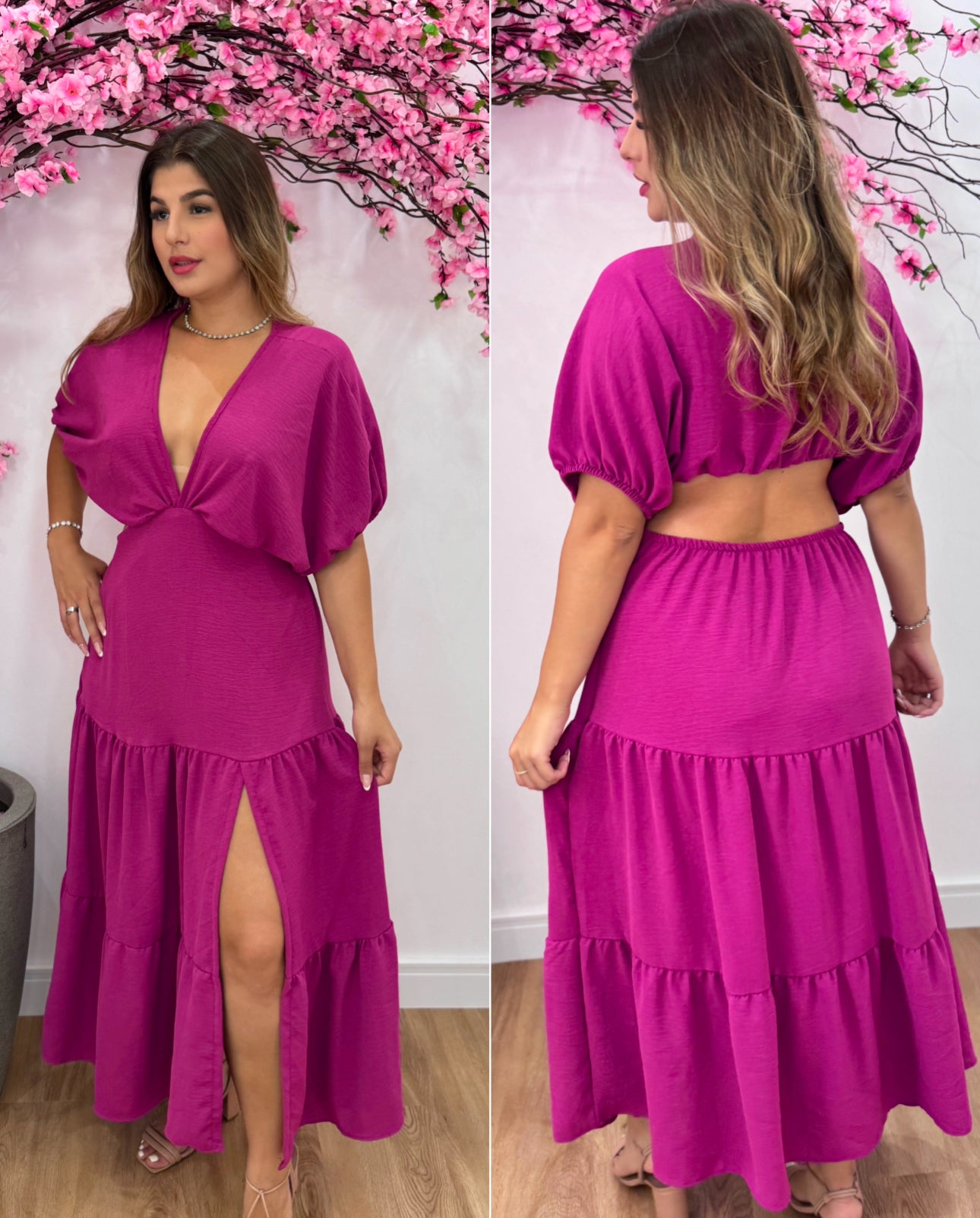 Vestido Aurora - Fucsia