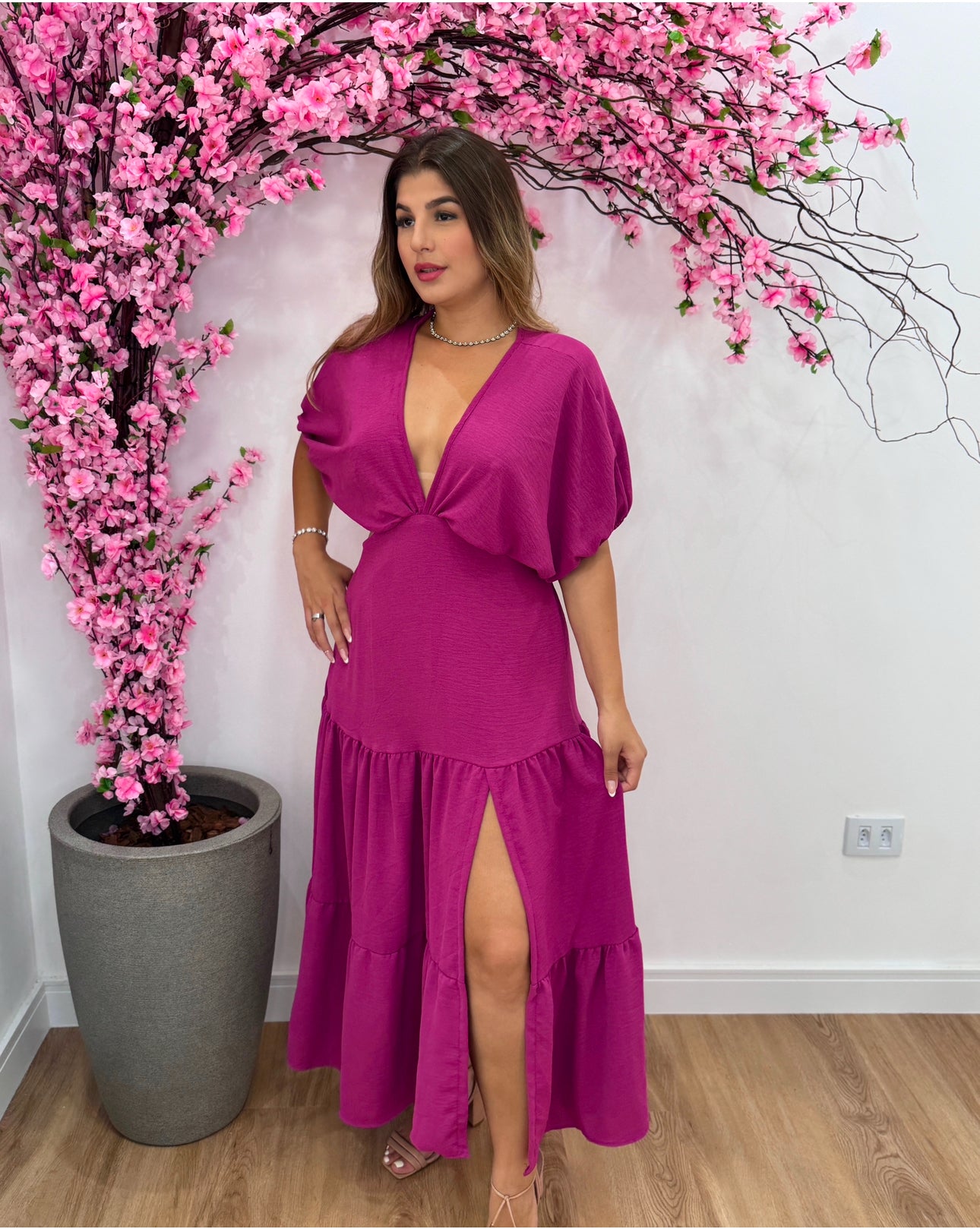 Vestido Aurora - Fucsia