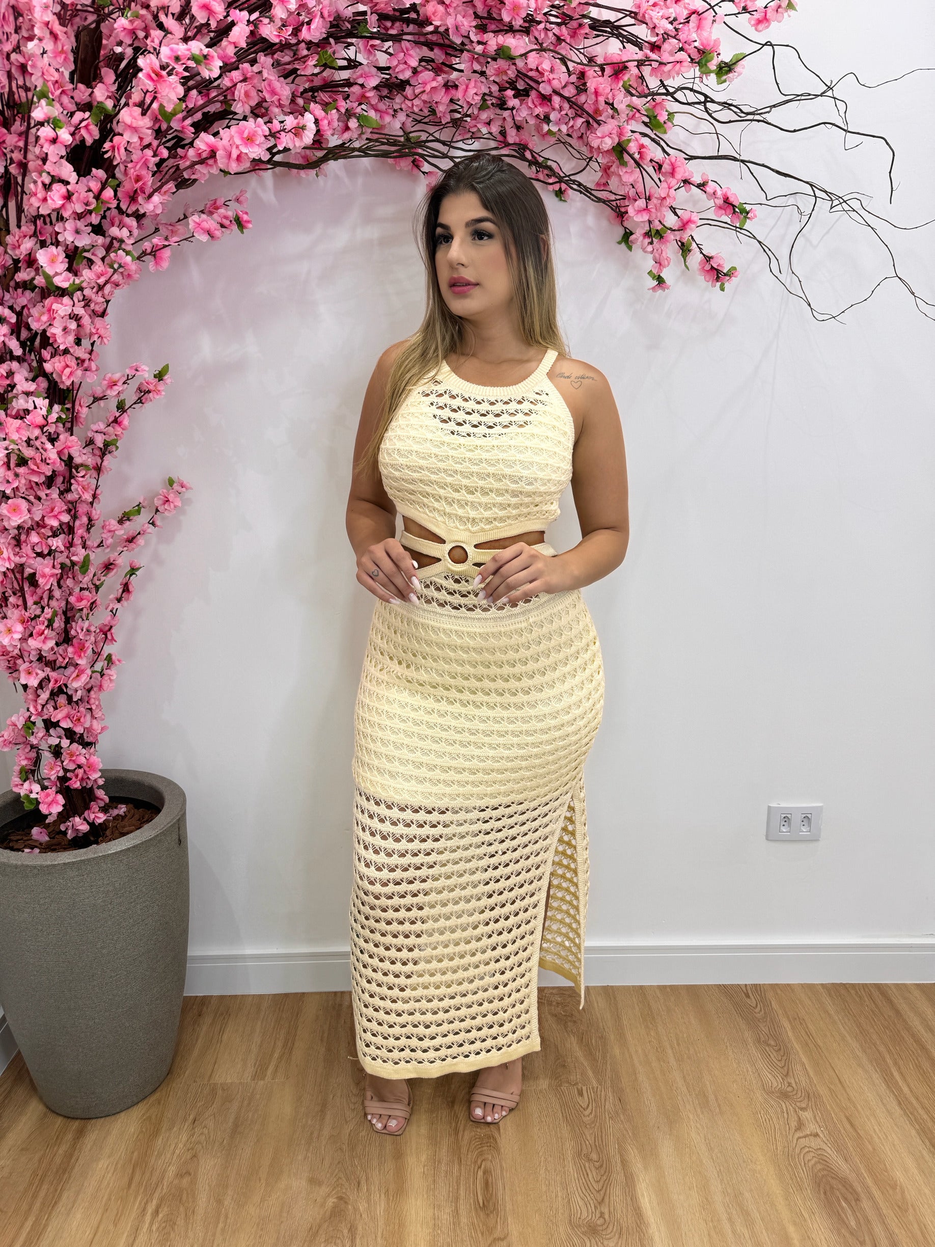 Vestido Bya Tricot - Amarelo Manteiga