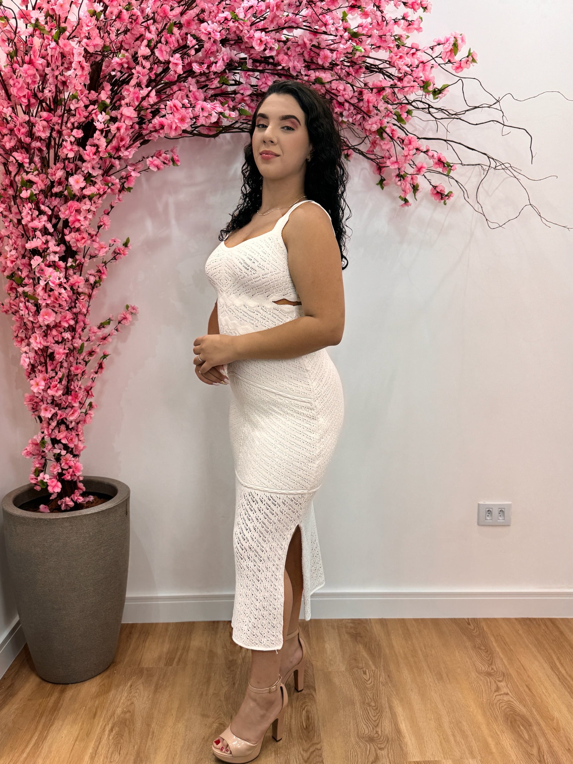 Vestido Mara Tricot - Branco