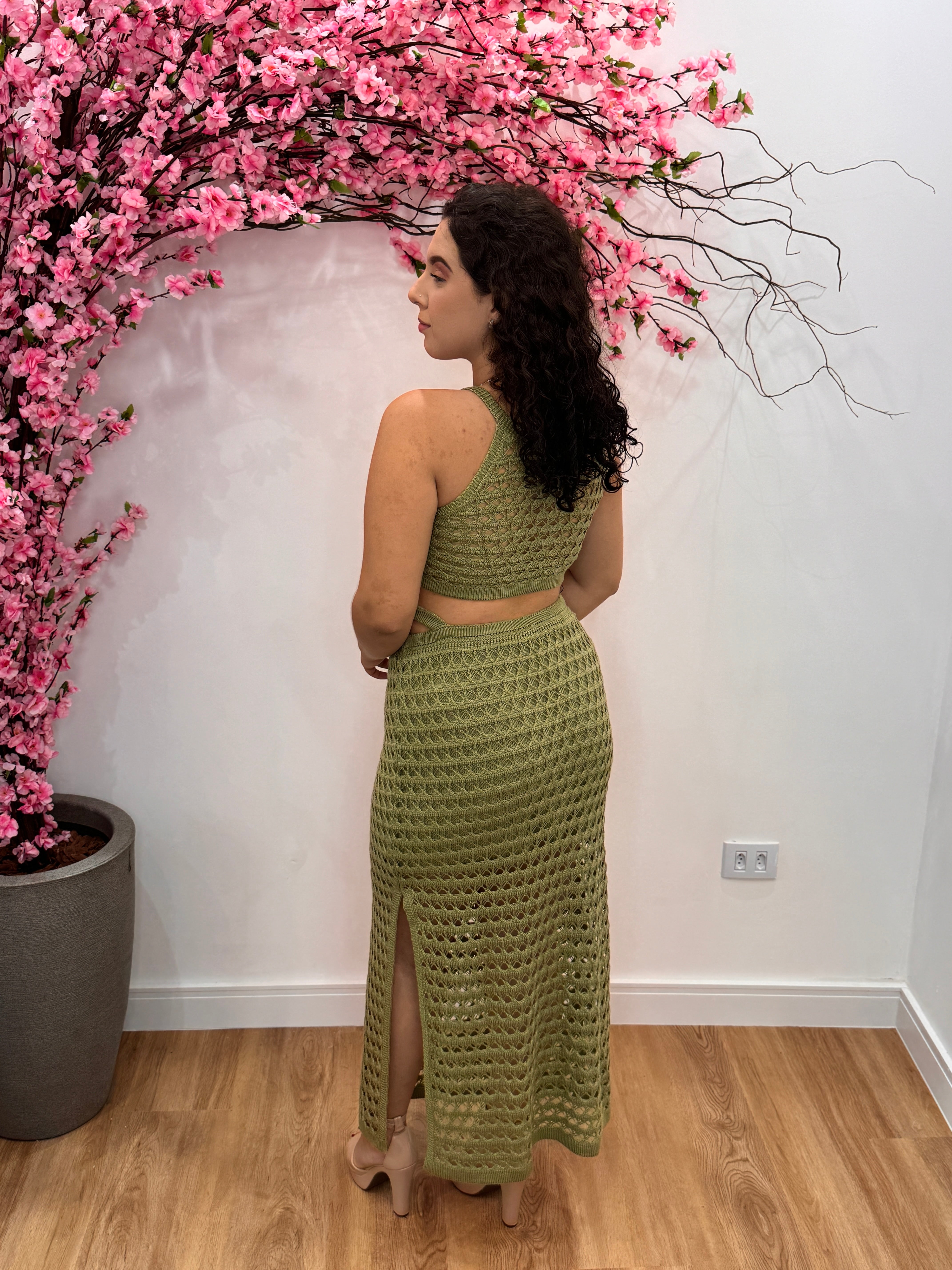 Vestido Bya Tricot - Verde Oliva