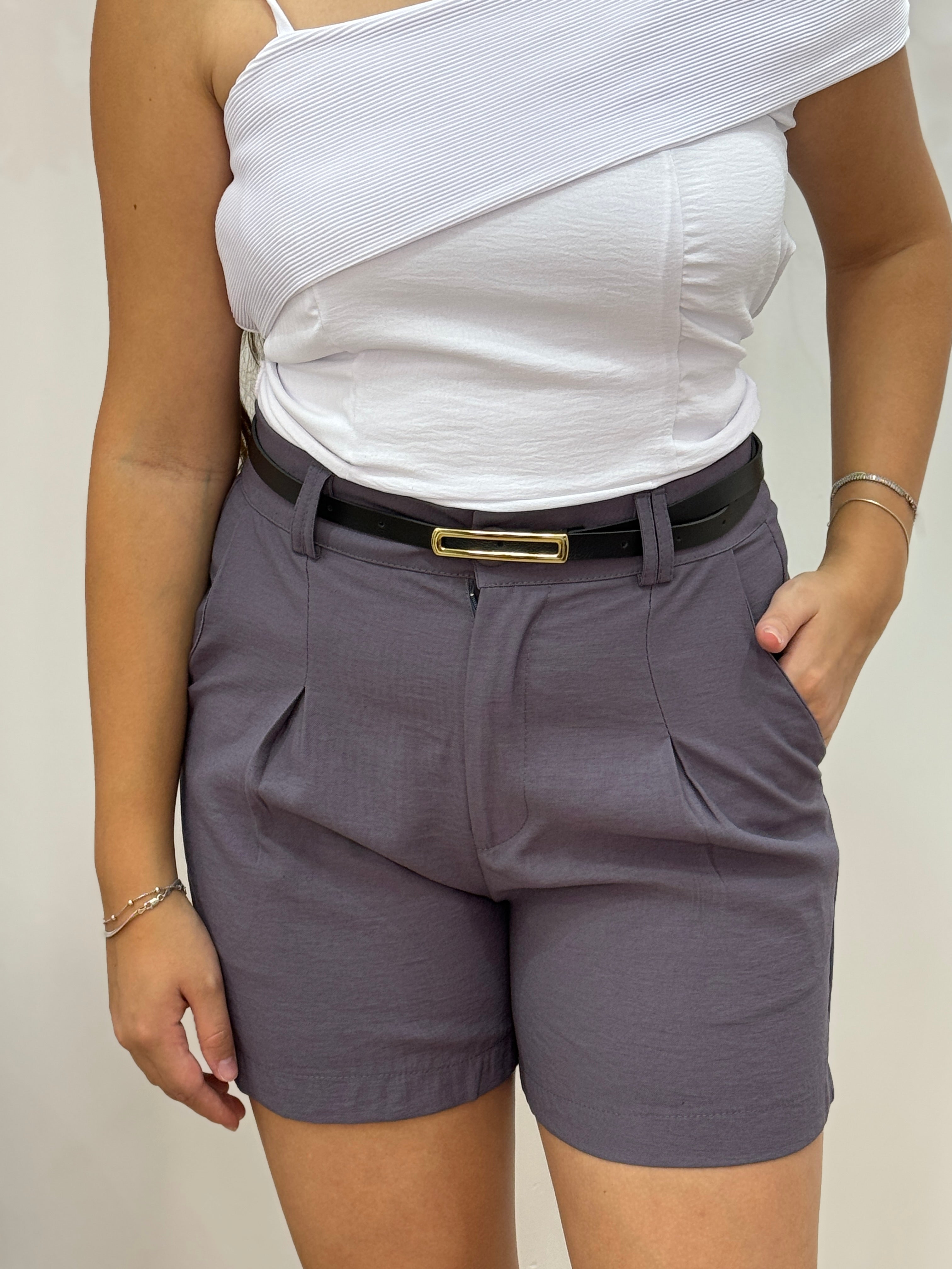 Shorts Lorena - Cinza