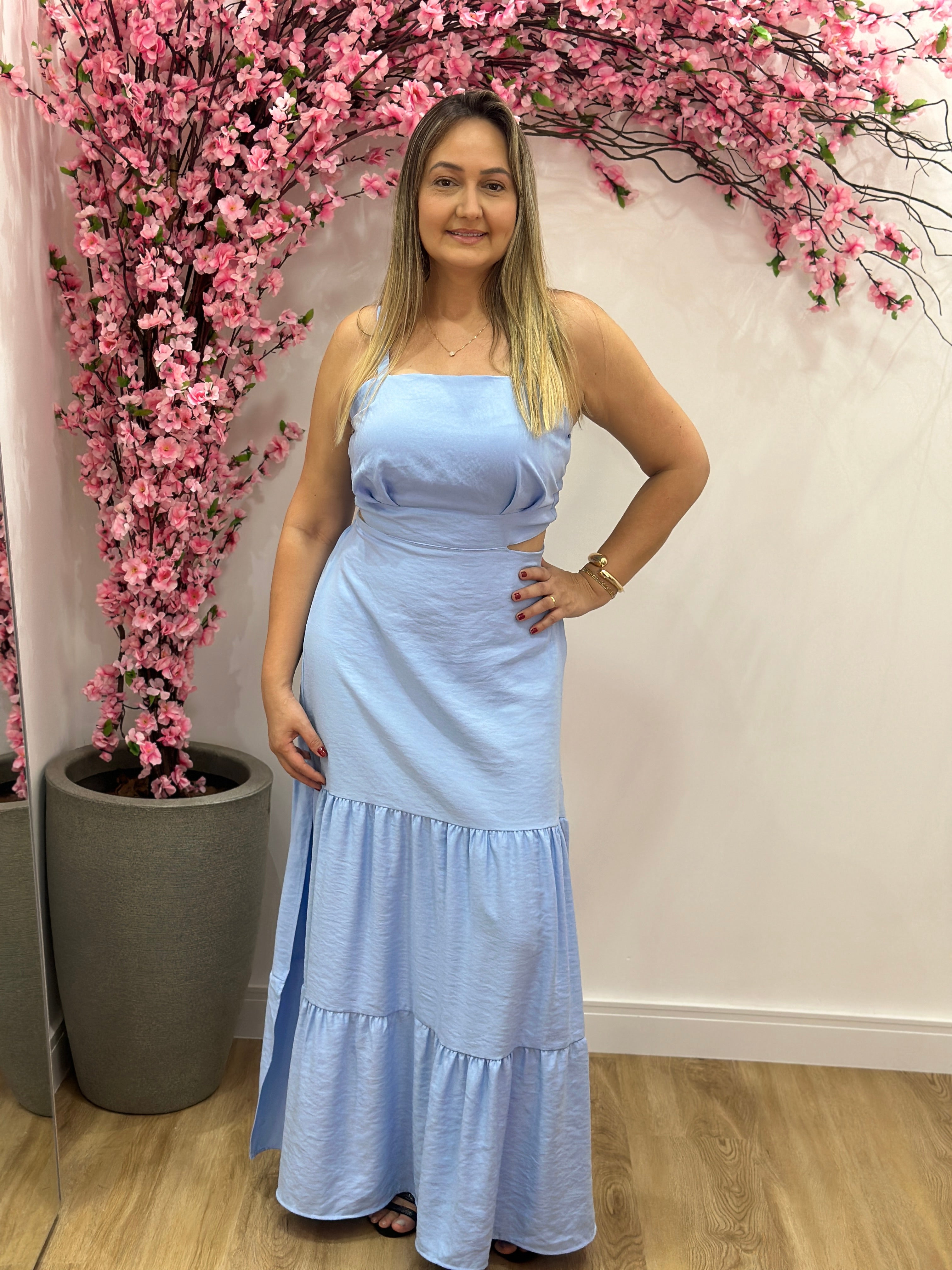Vestido Alice  - Azul Bebê